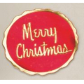 Merry Christmas Round Seal (2 1/4" Diameter) (Red)
